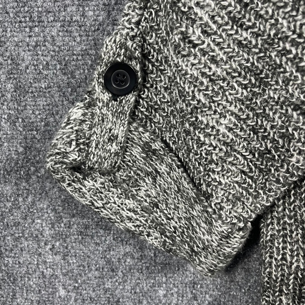 Jones New York Cardigan Women Medium Black White Marled Knit Shawl Collar NWT - Picture 3 of 9